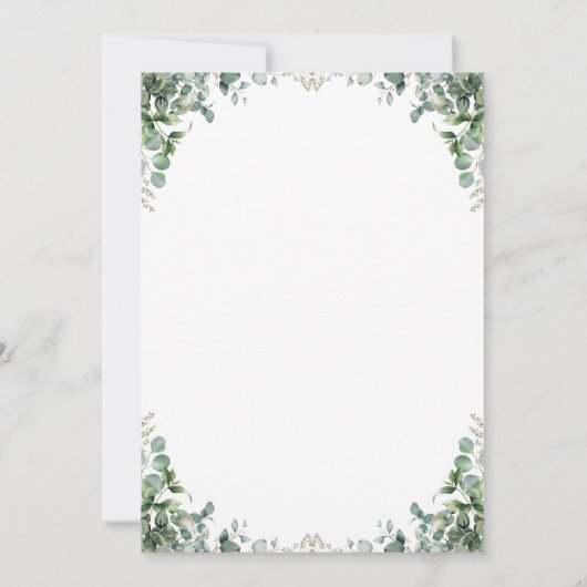 Moderne Groene Waterverf Kerstdiner Party Kaart (Achterkant)