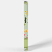 Moderne Groene Waterverf Lente Wildbloemen Case-Mate iPhone Case (Achterkant / Rechts)