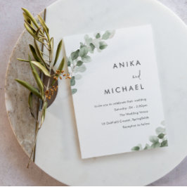 Moderne groene Waterverf lentetter Kaart