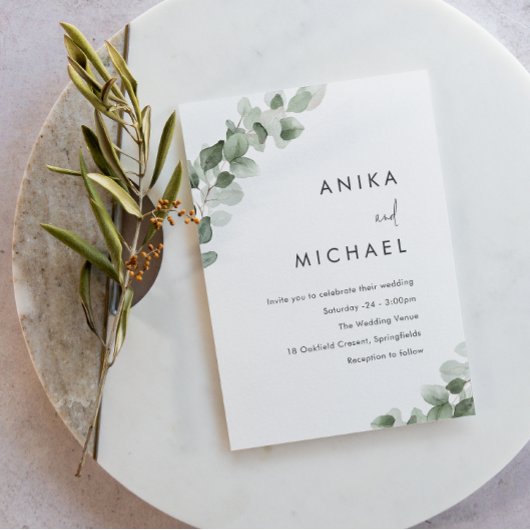 Moderne groene Waterverf lentetter Kaart