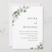 Moderne groene Waterverf lentetter Kaart (Voorkant)