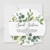 Moderne groene Waterverf met lederen zoet 16 zater Kaart (Voorkant)