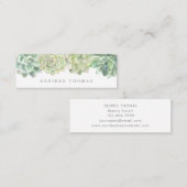 Moderne groene Waterverf met tiendy Mini Visitekaartje (Voorkant / Achterkant)