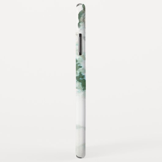 Moderne groene Waterverf Ombre Marble Monogram Case-Mate iPhone Case (Achterkant/rechts)