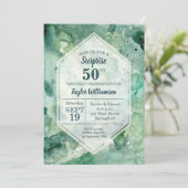 Moderne groene Waterverf op zaterdag nodigt (Staand voorkant)