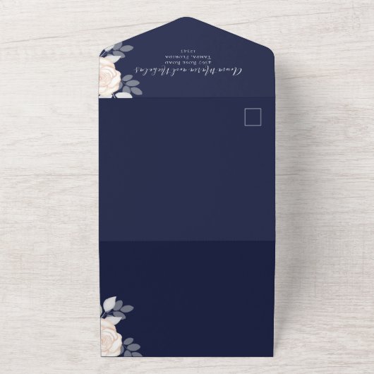 Moderne groene Waterverf — QR-code All In One Uitnodiging (Buitenkant)