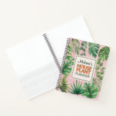 Moderne groene Waterverf verlaat huis Plant Notitieboek (Binnen)