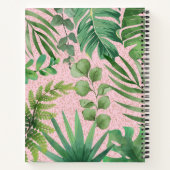 Moderne groene Waterverf verlaat huis Plant Notitieboek (Achterkant)