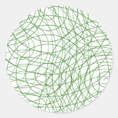 Moderne groene wervelkolom Abstracte ronde Sticker (Voorkant)