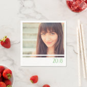 Moderne Groene & Witte Afstuderen Aangepaste Parti Servet (Insitu)