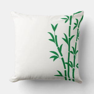 Moderne groene witte bamboe trendy chic kussen