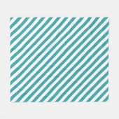 Moderne groene witte gestreepte trendkleuren sjabl fleece deken (Voorkant (Horizontaal))