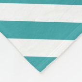 Moderne groene witte gestreepte trendkleuren sjabl fleece deken (Hoek)