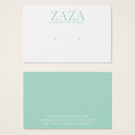 Moderne groene witte Kaarten die juwelen vertonen Visitekaartje