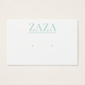 Moderne groene witte Kaarten die juwelen vertonen Visitekaartje (Voorkant)