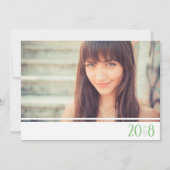 Moderne groene & witte klasse van de Uitnodigingen (Voorkant)