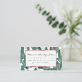 Moderne groene witte Monstera laat penseelstreken  Kortingskaartje (Staand voorkant)