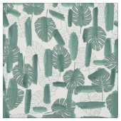 Moderne groene witte Monstera laat penseelstreken  Stof (Swatch)