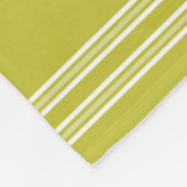 Moderne groene witte strepes op maat fleece deken (Hoek)