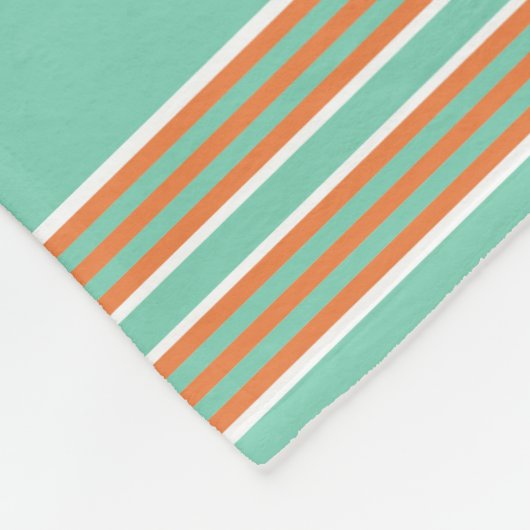 Moderne groene witte strepes op maat fleece deken (Hoek)