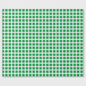 Moderne groene witte vleid gerasterde vakantie cadeaupapier (Vlak)