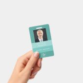 Moderne groene zakelijke foto ID Badge (Handheld)