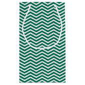 Moderne groene zeekleeuwen met monogram klein cadeauzakje (Achterkant)