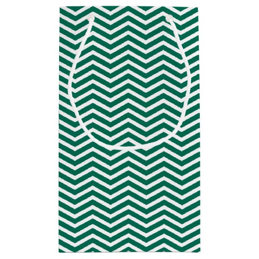 Moderne groene zeekleeuwen met monogram klein cadeauzakje (Achterkant)