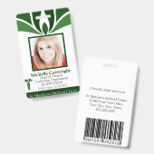 Moderne Groene Ziekenhuis Medewerker Medische ID A Badge (Front & Back)