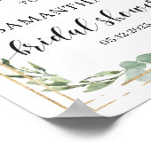 Moderne groene zuinige vrijgezellenfeest welkom poster (Hoek)