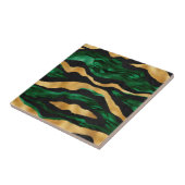 Moderne groene zwarte gouden proefritten voor afdr tegeltje (Zijkant)