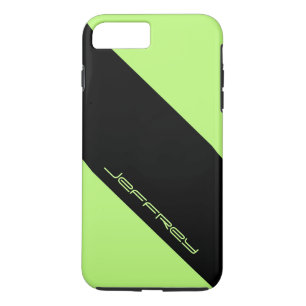 Moderne groene & zwarte one strepe, persoonlijke n Case-Mate iPhone case
