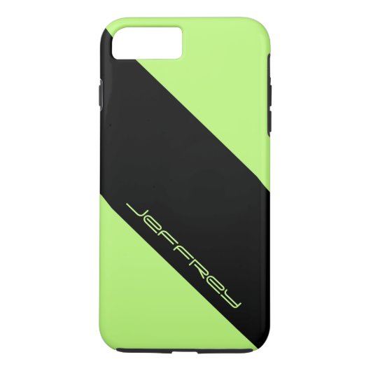 Moderne groene & zwarte one strepe, persoonlijke n Case-Mate iPhone case (Achterkant)