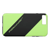 Moderne groene & zwarte one strepe, persoonlijke n Case-Mate iPhone case (Achterkant (Horizontaal))