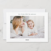 Moderne Groenen & Wit Vrolijk Kerstfeest Multi Fot Feestdagenkaart (Achterkant)