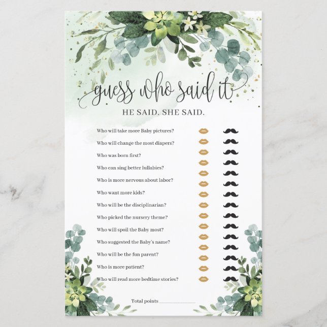 Moderne groenerige sukkel die zei dat het spel was (Voorkant)