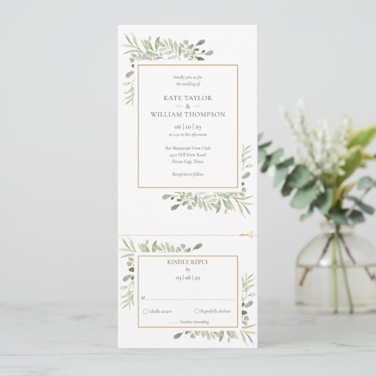 Moderne groenery botanisch in één keer kaart (Staand voorkant)