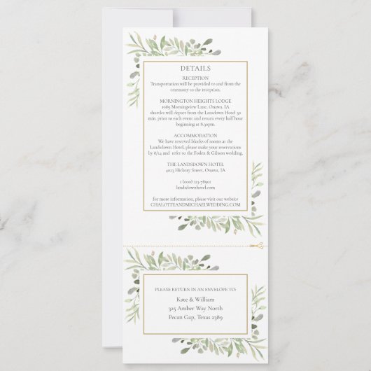 Moderne groenery botanisch in één keer kaart (Achterkant)