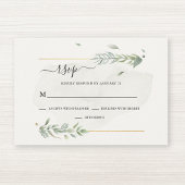 Moderne groenery Botanische Waterverf Elegant RSVP Kaartje
