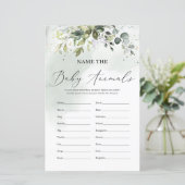 Moderne groenery laat de naam van het babydierenwi (Staand voorkant)