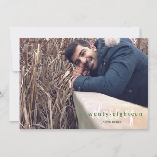 Moderne groengekleurde strepen, klasse van uitvind kaart (Voorkant)