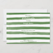 Moderne groengekleurde strepen, klasse van uitvind kaart (Achterkant)