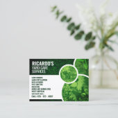 Moderne groengras visitekaartje (Staand voorkant)