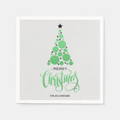 Moderne groenkerstboomvakantie Napkins Servet (Voorkant)