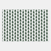 Moderne groenkerstcadeaupapier inpakpapier vel (Voorkant 3)