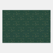 Moderne groenkerstcadeaupapier inpakpapier vel (Voorkant)