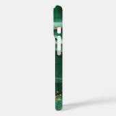 Moderne groenmakerij Gold Glitter-script monogram Case-Mate iPhone Case (Achterkant / Links)