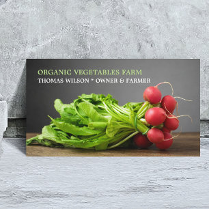 Moderne Groenten branding voor Boerenmarkten Visitekaartje