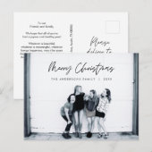 Moderne groet, prettige kerstfoto briefkaart (Voorkant / Achterkant)