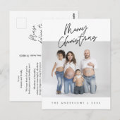 Moderne groet, prettige kerstfoto briefkaart (Voorkant / Achterkant)